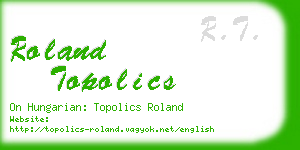 roland topolics business card